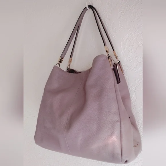 COACH Madison Phoebe Pebbled Leather Shoulder Bag - Picture 3 of 13